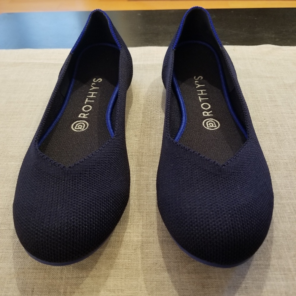 Rothy's Navy Round Toe Flats - Size 9